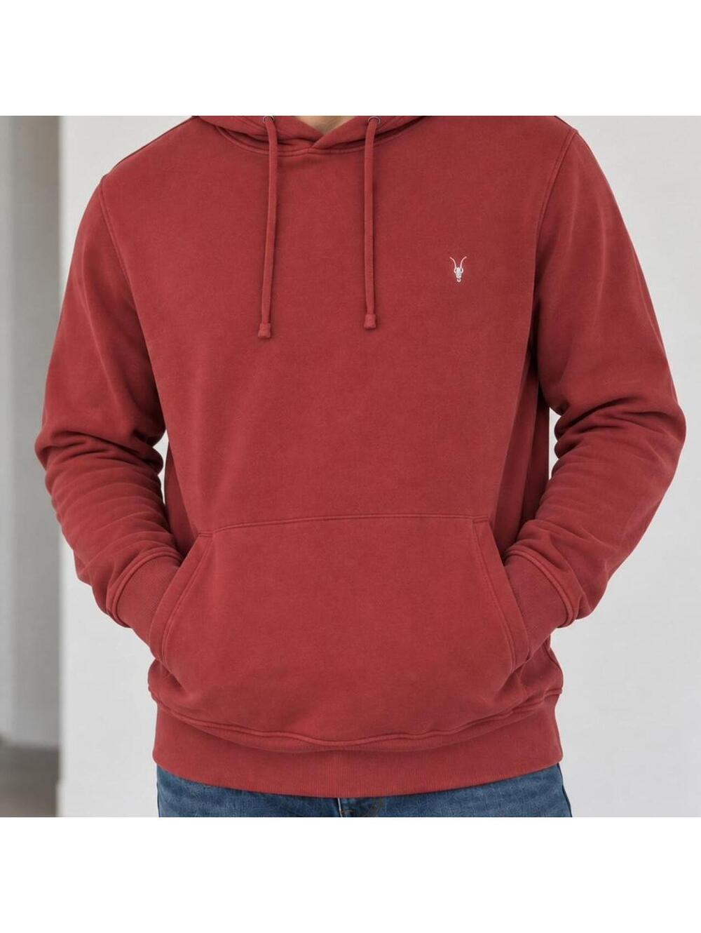 AllSaints Men's Red Pullover Hoodie XL